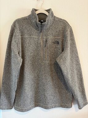 Men’s The North Face burnt brown quarter Zip Up pullover Fleece